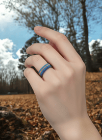 Image 1 of CDM-017 | Summer Sunset Ring | Boho-Inspired Handmade Beaded Ring