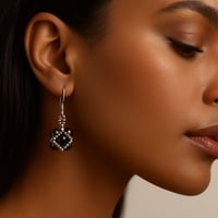 PEM-036 | Plum Perfect Earrings | Colorful Handmade Beadwork