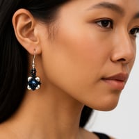 Image 2 of PEM-034 | Navy Orbit Earrings | Crafted with Care