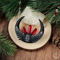 Image 2 of Crimson Hekate Moon necklace