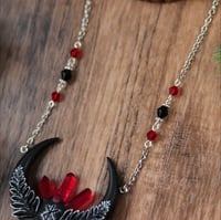 Image 3 of Crimson Hekate Moon necklace