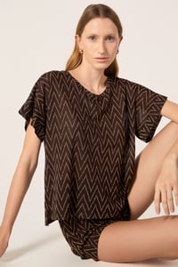 Image 5 of T-SHIRT MALIA EVEREST MARRONE