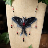 Image 1 of Crimson Moth necklace 
