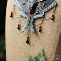 Image 3 of Crimson Moth necklace 