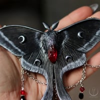 Image 4 of Crimson Moth necklace 