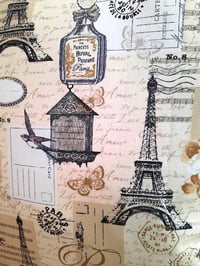 Image 3 of Postal Paris pillow with removable zipper cover 18x18