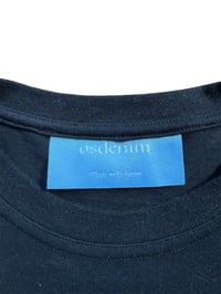 Image 3 of T-shirt en coton noir crop  avec lune en denim