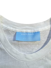 Image 3 of T-shirt en coton blanc avec lune en denim #2