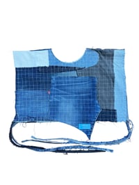 Image 2 of T-shirt onesize crop patchwork Levi's avec lune en denim