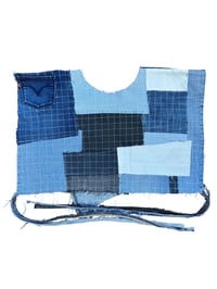 Image 5 of T-shirt onesize crop patchwork Levi's avec lune en denim
