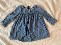 Image 1 of Gap Denim Babydoll Dress