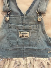 Image 4 of OshKosh Denim White Floral Skirtalls 