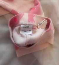 Image 3 of Zara Ribbed Flower Print Leggings