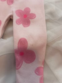 Image 2 of Zara Ribbed Flower Print Leggings