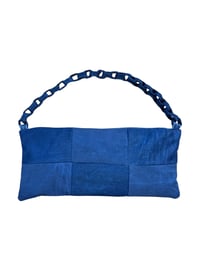 Image 5 of Sac à patchwork denim noir  / chaine en denim