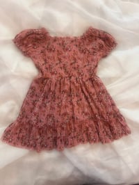 Image 1 of Nannette Kids Ribbed Floral Dress