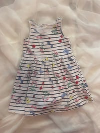 Image 1 of H&M Sleeveless Striped Floral Dress