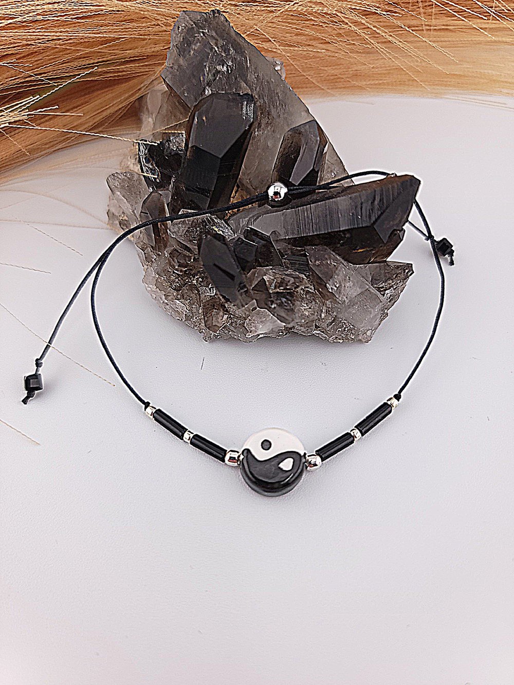 Image of Minimalist Yin Yang Cord Bracelets – Hand‑Painted Beads