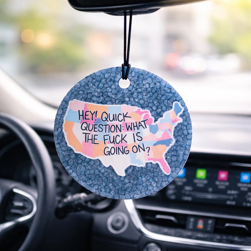 Image of WTF is going on Car Freshie