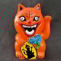 Image 1 of Cat of Misfortune - Maneki-Neko Toy - "Poster Child" Special Edition