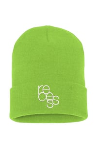 Green Embroidered Recess Beanie