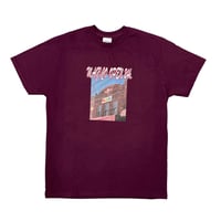 Image 1 of MÁGICO - "PAINTS SHOP" T-shirt (Burgundy)
