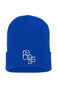 Blue Embroidered Recess Beanie