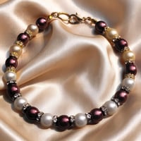 Image 1 of Gem imitation pearl bracelet