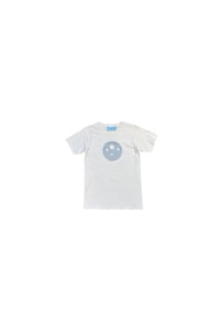 Image 1 of T-shirt en coton blanc avec lune en denim