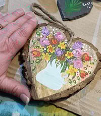 Image 2 of Bouquet Rustic wood heart