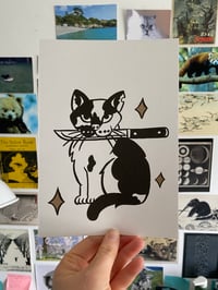 Knife Cat II A5 Risograph Print