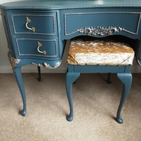 Image 4 of Olympus Vintage French Louis style Antoinette Dressing Table with Mirrors and Stool.