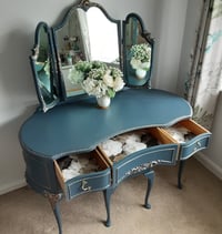 Image 5 of Olympus Vintage French Louis style Antoinette Dressing Table with Mirrors and Stool.