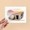 He Is Risen Easter Card – Christian Resurrection Greeting with Empty Tomb & Crosses, Religious Set