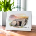 He Is Risen Easter Card – Christian Resurrection Greeting with Empty Tomb & Crosses, Religious Set
