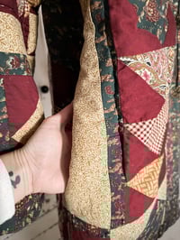 Image 3 of Upcycled Vintage Quilt Hooded Coat 