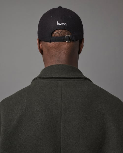 Image of Black Flannel Wool Lownn Cap