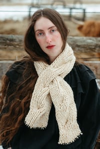 Image 1 of Knitting Pattern - Arnprior Reversible Cable Scarf