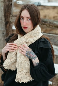 Image 4 of Knitting Pattern - Arnprior Reversible Cable Scarf