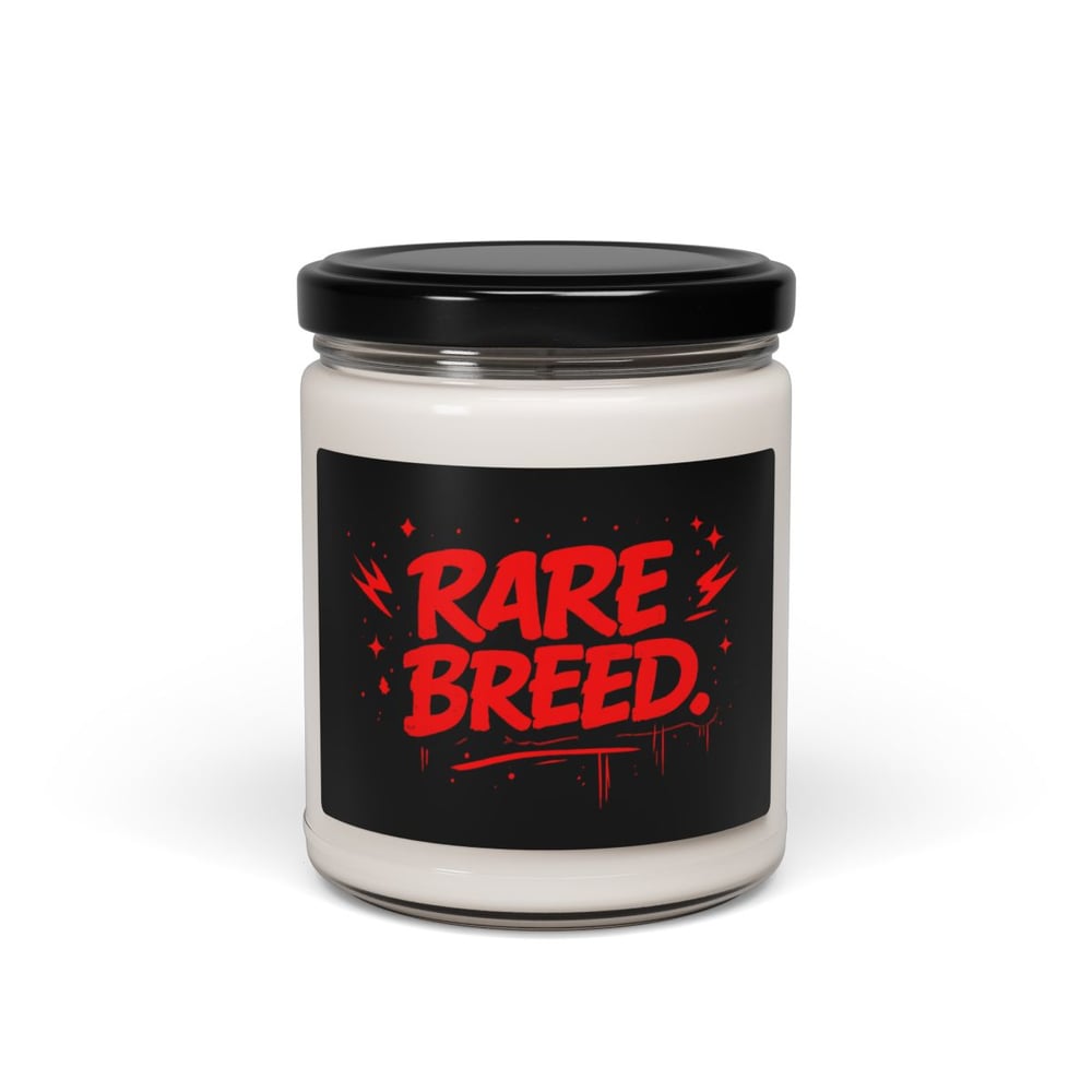 Image of Rare Breed Scented Soy Candle — 9oz Bold Red Graphic Candle