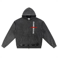 Image 1 of DANGEROUS GLITCH ZIP-UP HOODIE