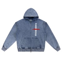Image 2 of DANGEROUS GLITCH ZIP-UP HOODIE