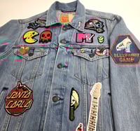 Image 5 of Custom One of a Kind Levi's 80's and 90's Horror Women's Jacket Size Small