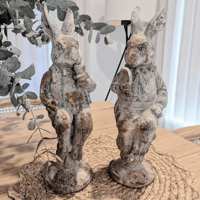 Image 2 of Antique Sitting Rabbit Pair