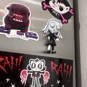 Image of deadstock david & goliath keychains & magnets!