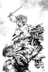  RED SONJA: SHE-DEVIL WITH A SWORD-  INKED Original Cover Art!