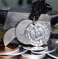 Image 2 of 1936 Fascist Italy 2 Lire EDC Fidget Clicker Keychain