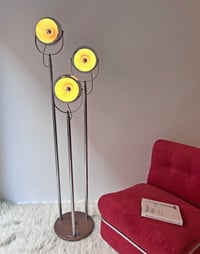 Image 2 of LÁMPARA DE SUELO/TECHO CROMADA, AÑOS 70