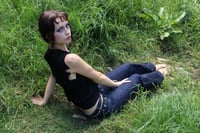 Image 2 of The Asymmetrical top, black Merino