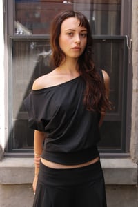 Image 1 of The Asymmetrical top, black cotton